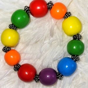 Rainbow 🌈WoodBead Bracelet